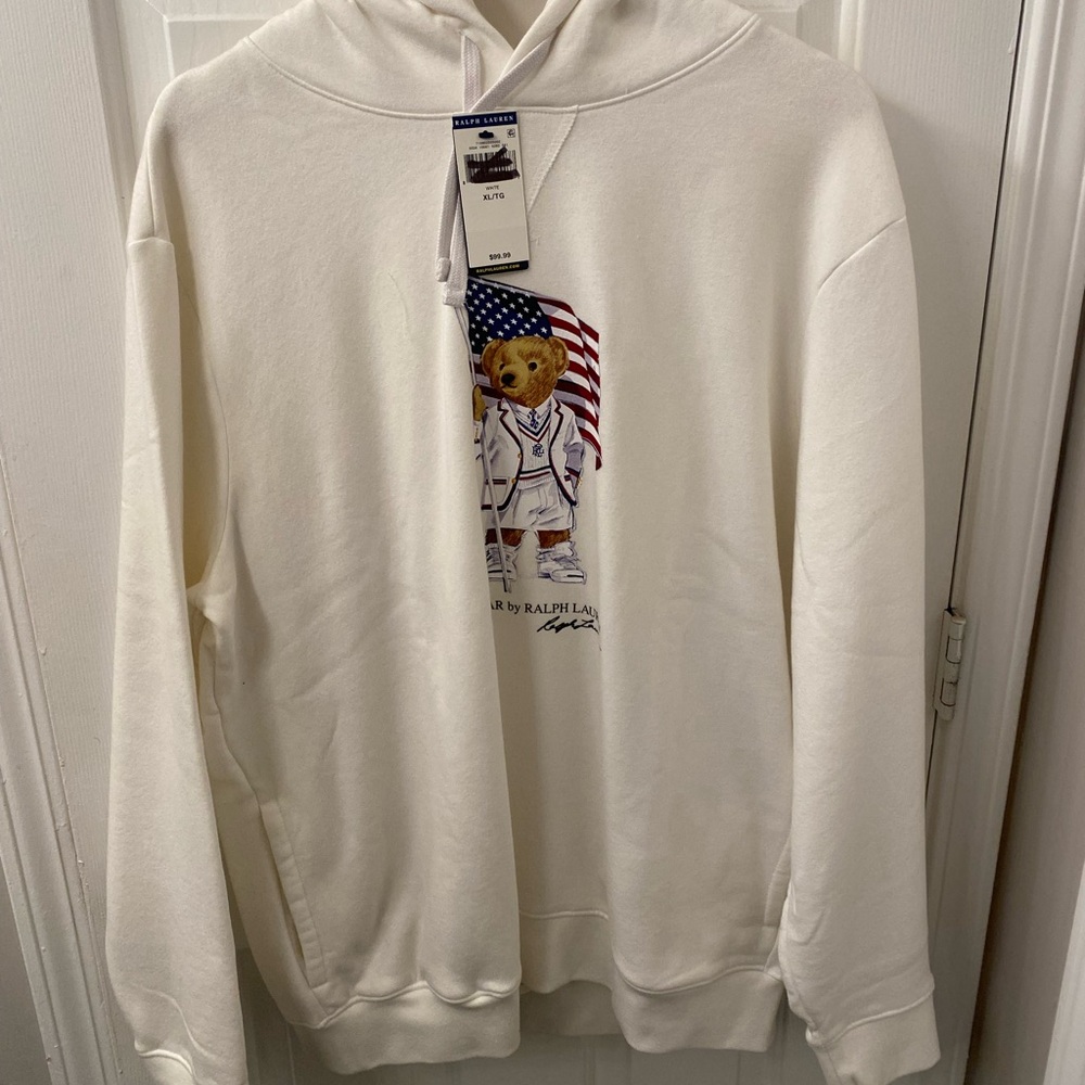 Polo Bear hoodie American flag edition brand new with tags
